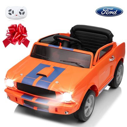 [Official Licensed] - 12V Shelby GT350 Kids Electric Car - 2WD W/ Parent Remote Control & Safety Belt - All-Terrain Ride-On