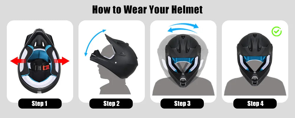 DOT Certified Kids Motocross Helmet for ATV, UTV & Dirt Bike | Kids Rider (3-14 Years)