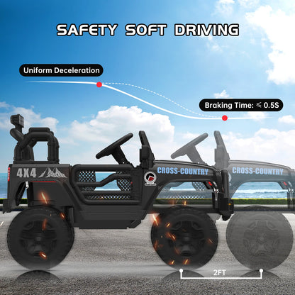 12V Kids Electric Ride-On Truck with Remote Control | Battery Powered Ride for Kids