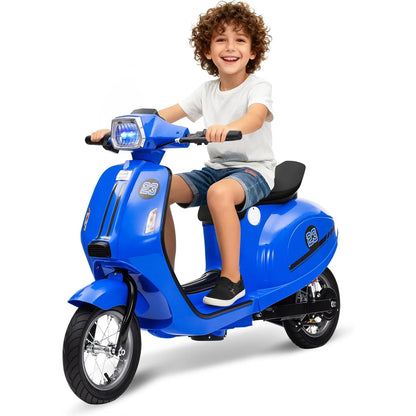24V Kids Electric Motorcycle/Scooter w/ Seat & LED | Kids Rider (Age: 5-14Y)