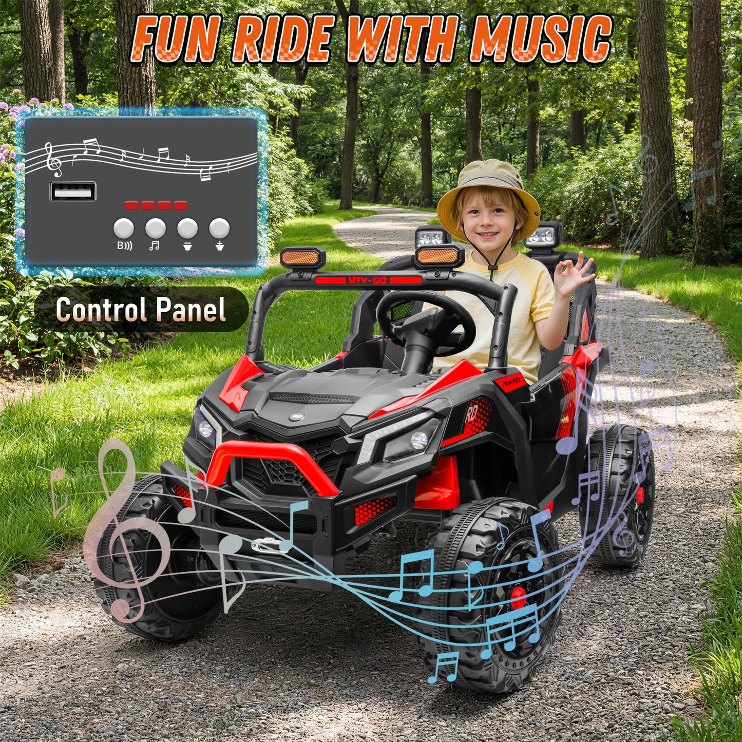 24V 4WD Kids Fun Ride-On ATV w/ Remote & LED Lights (Age: 3 to 10 Y)