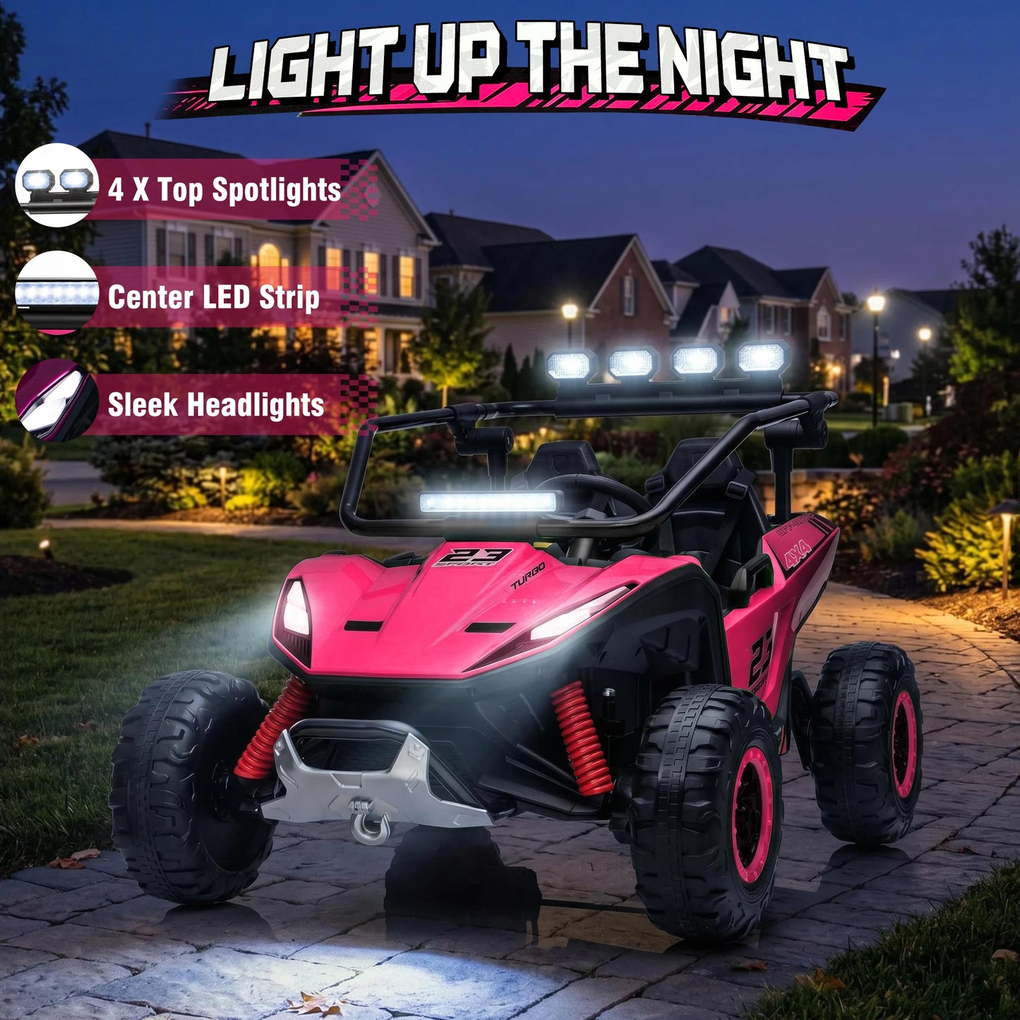 24V 4WD 2-Seater Kids Ride-On UTV Buggy w/ Remote | Kids Rider