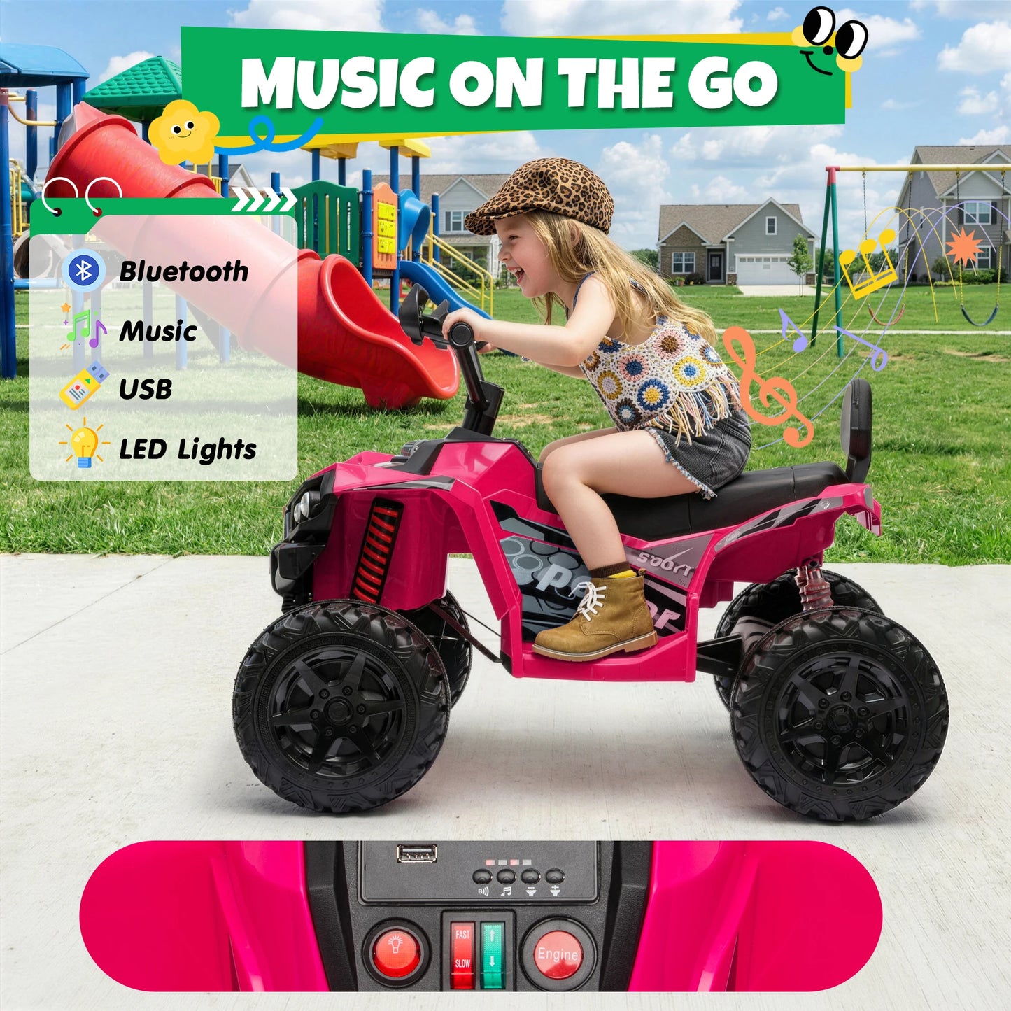 24V 4x200W 2-Seater Kids Ride-On ATV | Kids Rider