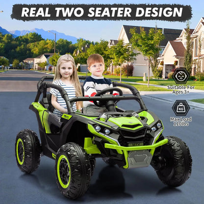24V 4WD 2-Seater Kids Ride-On UTV W/ Parent Remote Control(Age: 3 to 10Y)