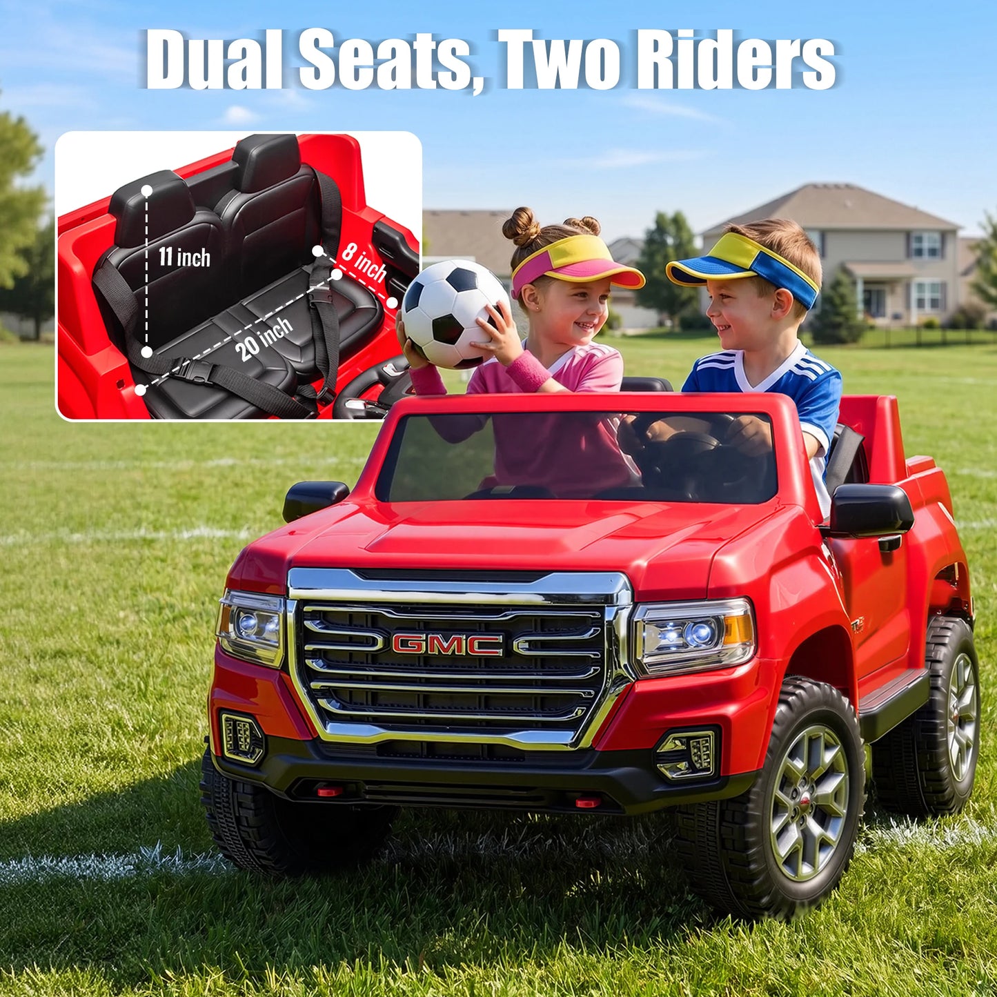 GMC Canyon 4X4 24V 4WD Kids Ride-On Truck | 4 Motors 7AH Power Battery Electric Pickup Car for Kids
