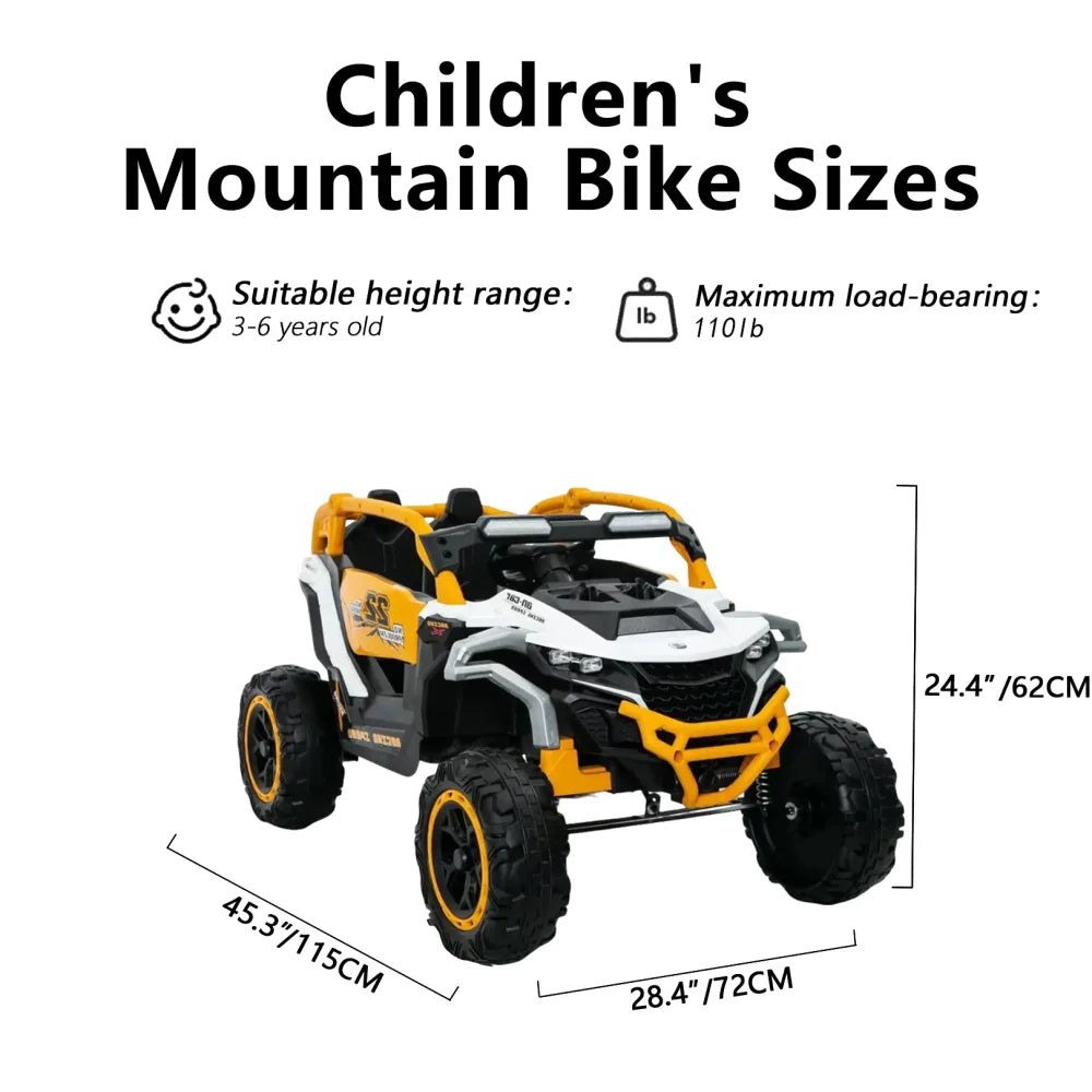 12V 2-Seater Kids Ride-On UTV Truck with Parent Remote | (4-12 Years Age)
