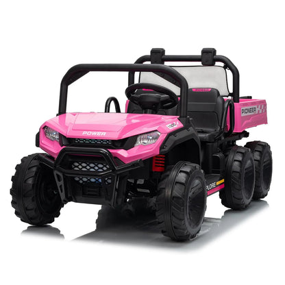 24V 4WD  Electric Ride-on Dump Truck For Kids | 2-Seater With Parental Remote Control | All-Terrain Off-Road Heavy Truck