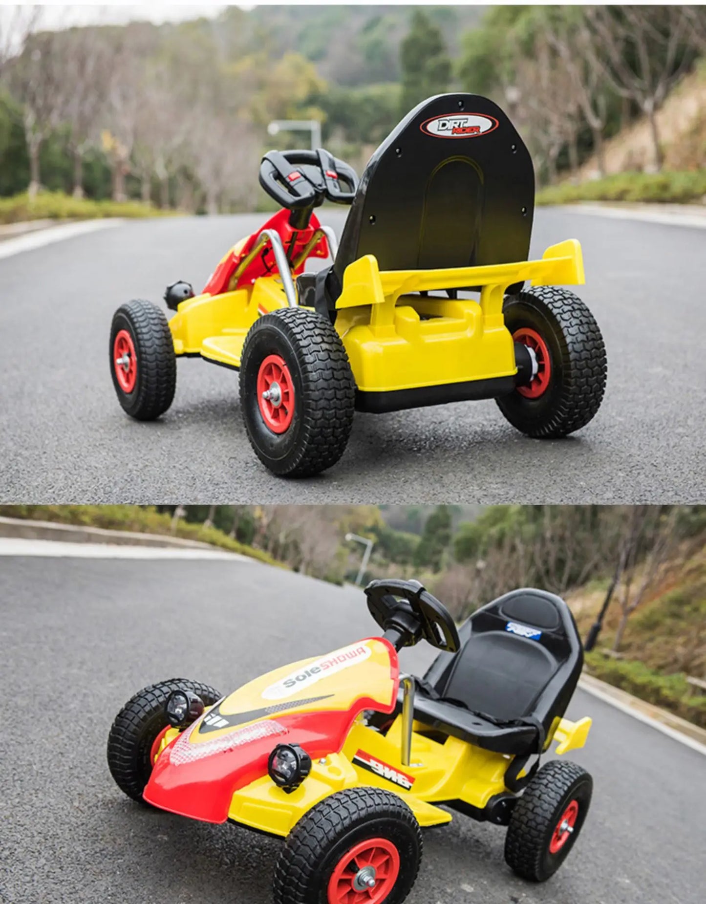24V Kids Go Kart with Remote for Kids & Adults | Inflatable Tires | Kids Rider