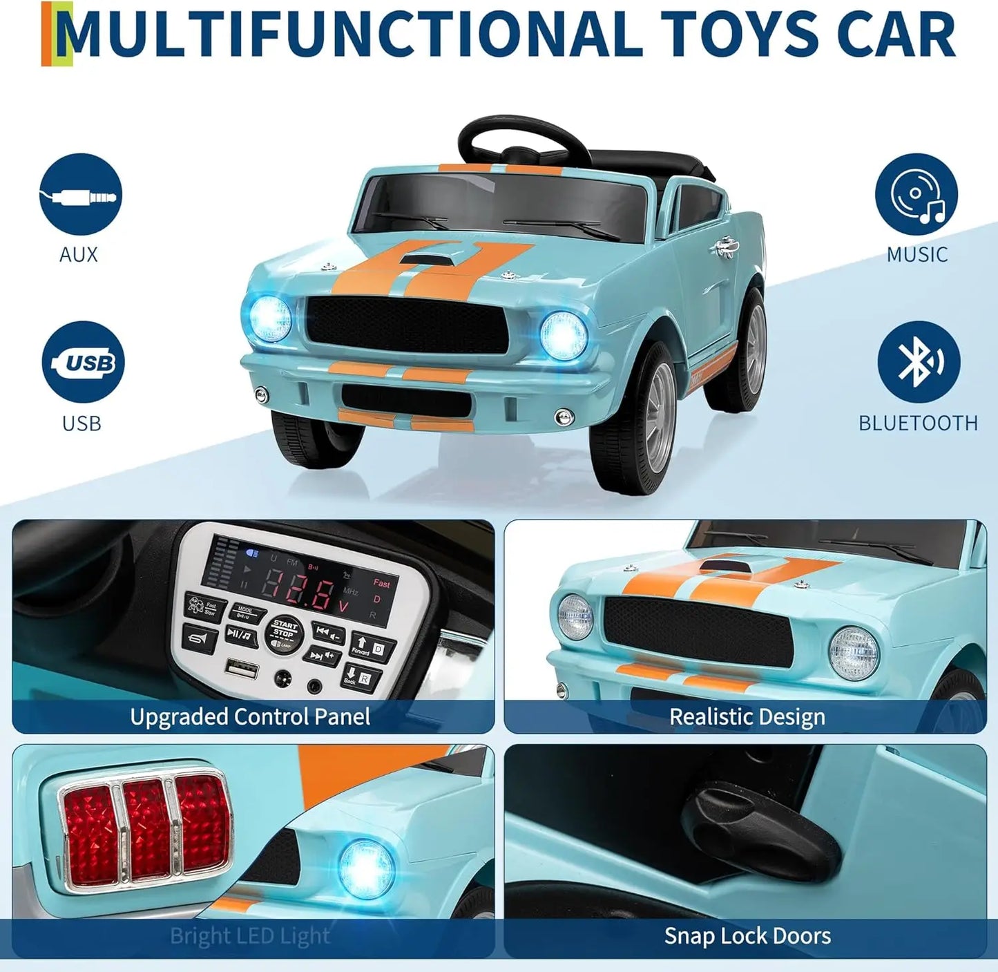 12V Kids Ride-On Car w/ Parent Remote | Kids Rider (Age: 2 to 9Y)