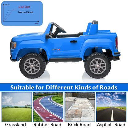 GMC 24V 2-Seater Kids Ride-On Truck w/ Remote & LED