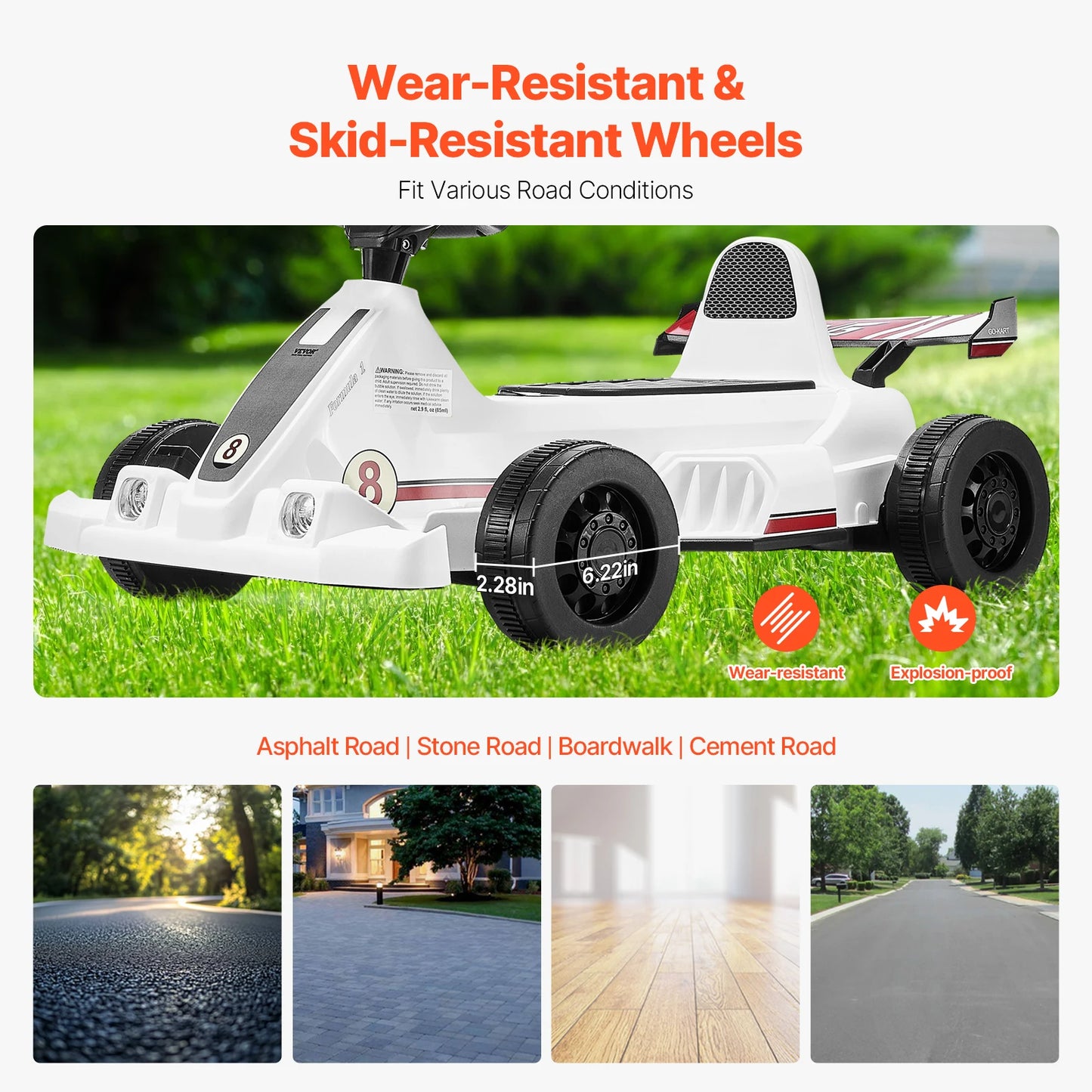 6V Electric Pedal Go Kart for Kids Ages 2–6 | LED Lights | Kids Rider
