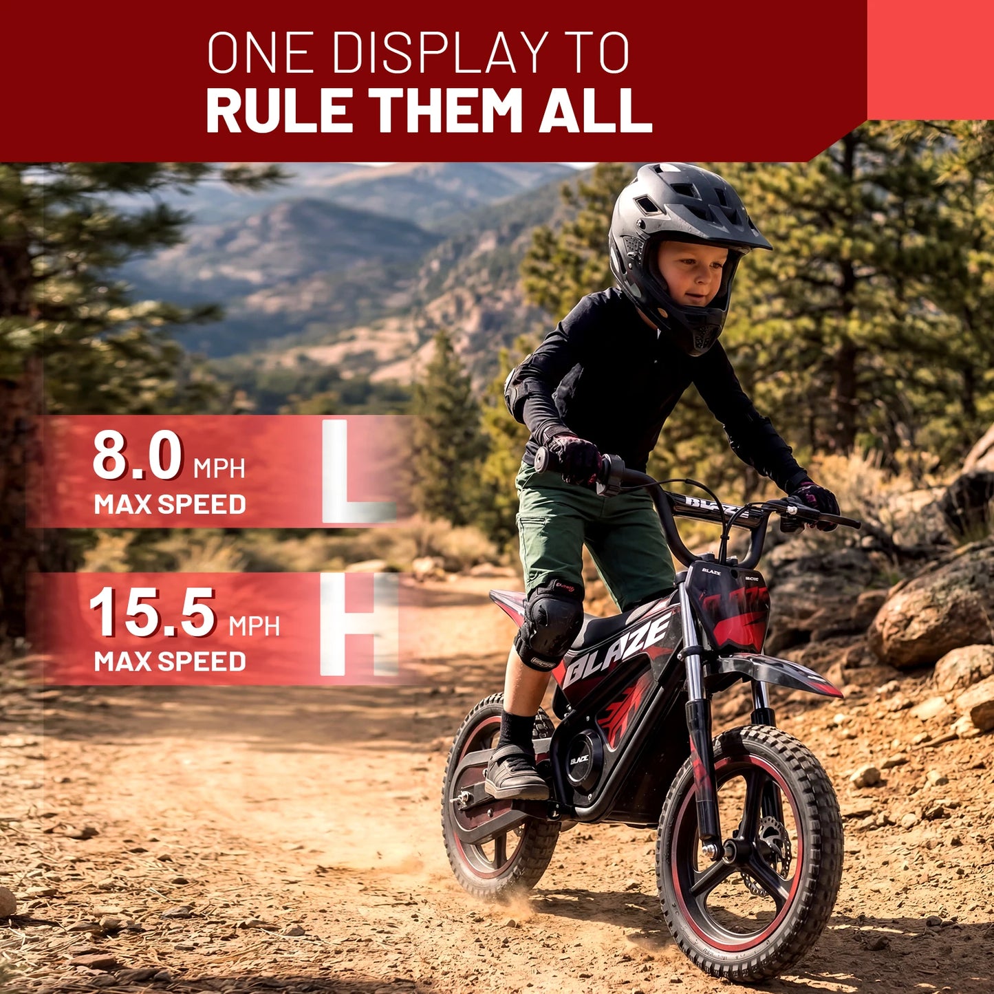 KOOZ HP01E 36V 350W Electric Dirt Bike | 15.5 MPH | Kids Rider