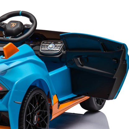 24V Licensed Lamborghini Huracan STO Kids Electric Ride-On Drift Car: 360° Spin
