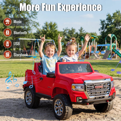 GMC Canyon 4X4 24V 4WD Kids Ride-On Truck | 4 Motors 7AH Power Battery Electric Pickup Car for Kids