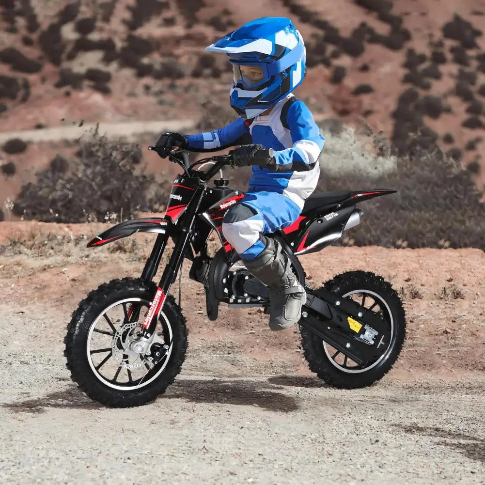 49cc Mini Kids Dirt Bike 2-Stroke Gas Motorcycle W/ Off-Rode Tire Up To 25 MPH