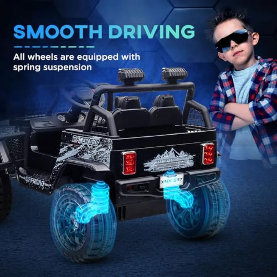Premium 12V Kids Ride-On Truck Car w/ Parent Remote(Age: 4+)