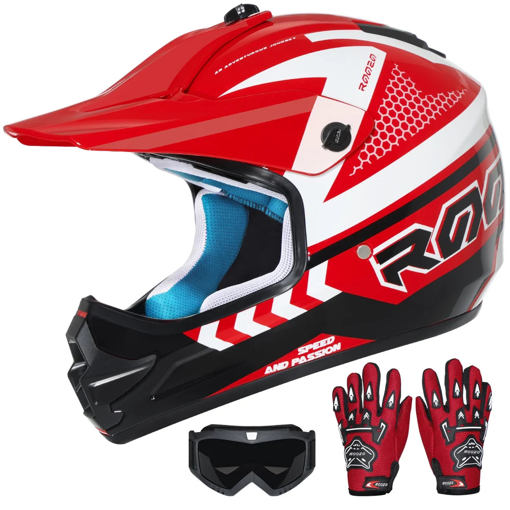 DOT Certified Kids Motocross Helmet for ATV, UTV & Dirt Bike | Kids Rider (3-14 Years)