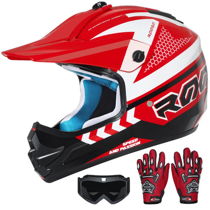 DOT Certified Kids Motocross Helmet for ATV, UTV & Dirt Bike | Kids Rider (3-14 Years)