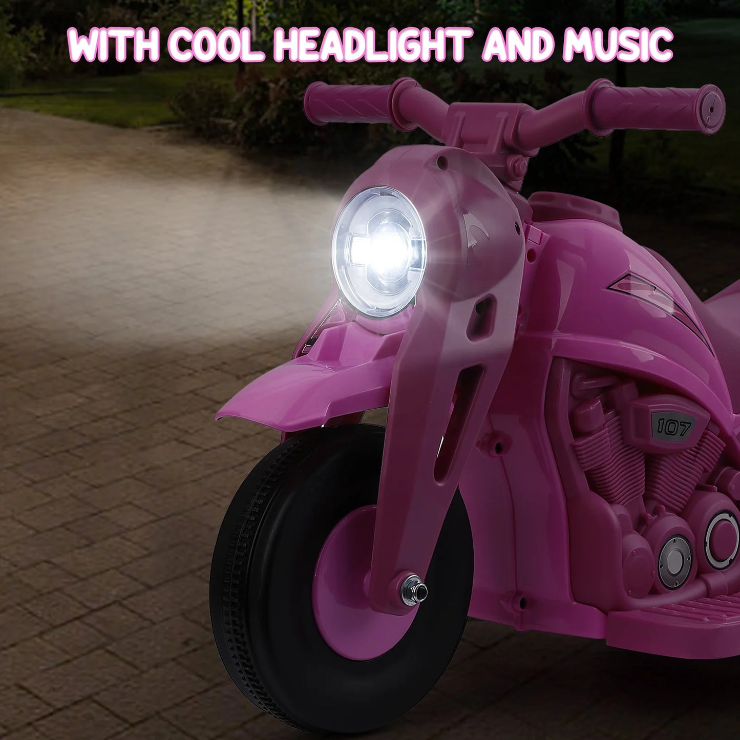 6V Ride-On Bubble Motorcycle for Toddlers & Kids | 3-Wheel Electric Bike | Kids Rider