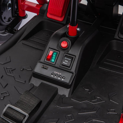 24V 400W Electric Ride On Crazy Go Kart W/Protective Roll Cage & EVA Tires(5 to 12 Years Kid)