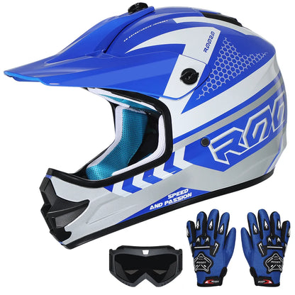 DOT Certified Kids Motocross Helmet for ATV, UTV & Dirt Bike | Kids Rider (3-14 Years)