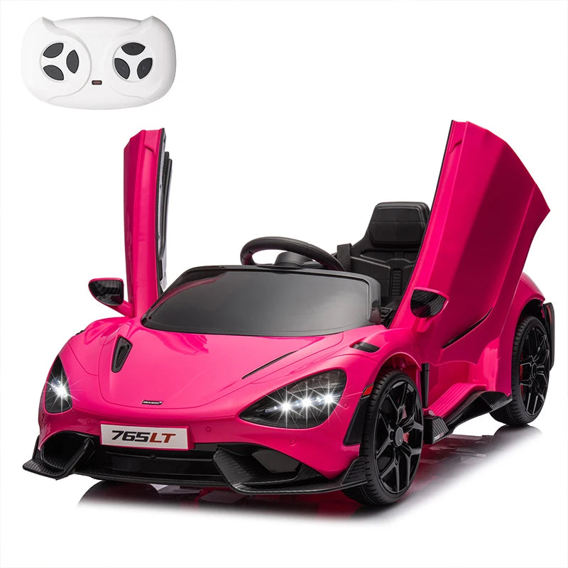 Licensed McLaren 765LT 12V Kids Ride-On Car w/ Hydraulic Doors