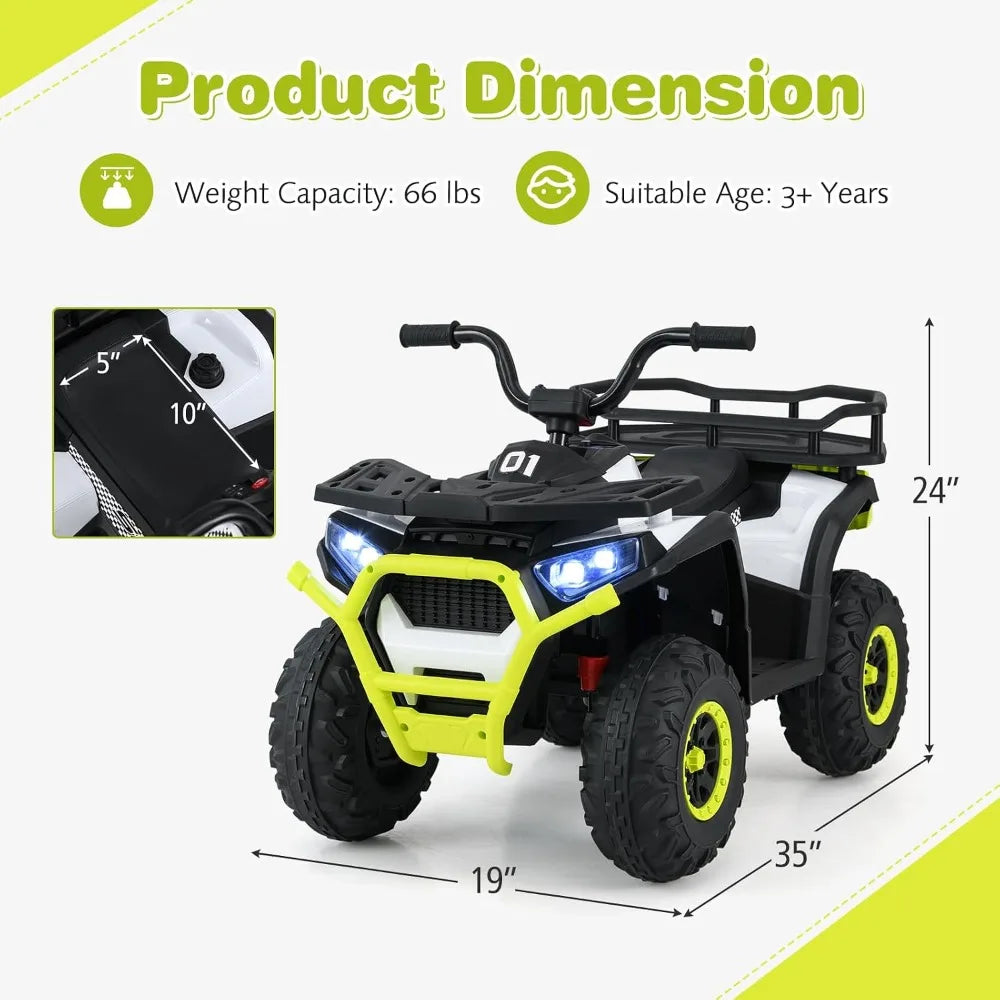 4x4 24V Ride-On ATV Quad With Spring Suspension | Best Off Road Ride for Kids