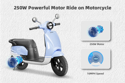 24V Kids Electric Scooter for Ages 6+ | 10 MPH Ride-On Bike | Kids Rider