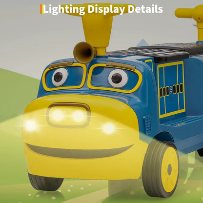 12V 3-Seater Ride On Train for Kids | Ride On Toy Car with 2 Speeds One-Button Start | Best Gift for Toddlers