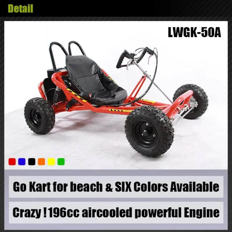 196cc Adult High-Speed Go Kart | 6.5HP Off-Road Go Kart for Adults | Off-Road Adventure