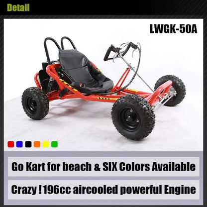 196cc Adult High-Speed Go Kart | 6.5HP Off-Road Go Kart for Adults | Off-Road Adventure