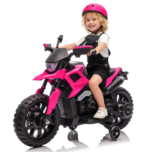 6V Electric Ride-On Motorcycle for Toddlers | Training Wheels | Kids Rider