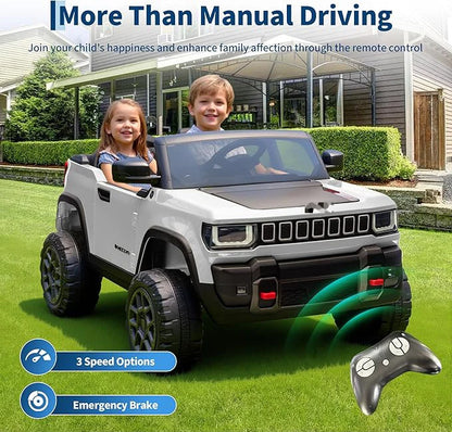 Licensed 24V Kids Ride-On Truck | 2-Seater Electric Truck for Big Kids (4–10 Years)