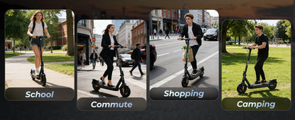 E8-10 Foldable Electric Scooter for Adults | 20 MPH & 40-Mile Range |1000W Peak | Kids Rider