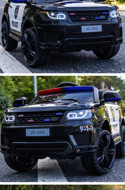 YOGOHALO 12V Big 4WD Kids Police Ride-On Car w/ Remote & Music | 1-Seater