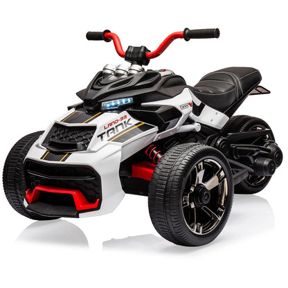 12V Kids ride-On 3-Wheel ATV Motorcycle w/ Lights & Music (Age: 2 to 8Y )