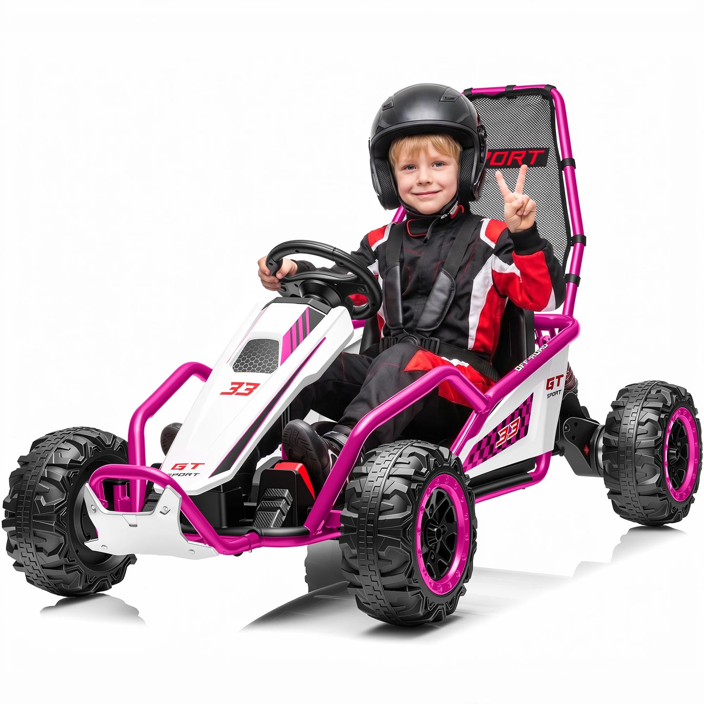 24V 400W Kids Electric Racing Go Kart Off-Road Ride On Car with Shock Absorber