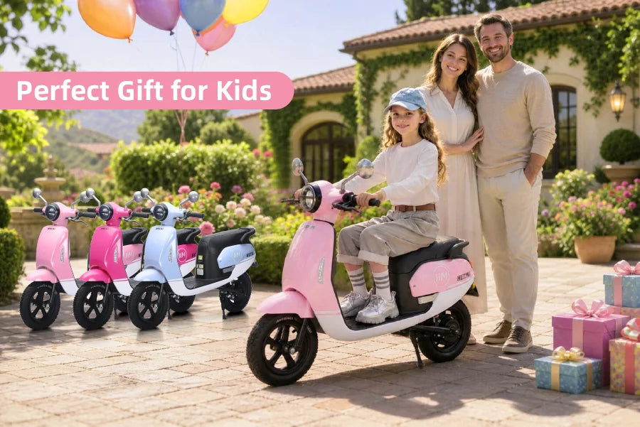 24V Kids Electric Scooter for Ages 6+ | 10 MPH Ride-On Bike | Kids Rider