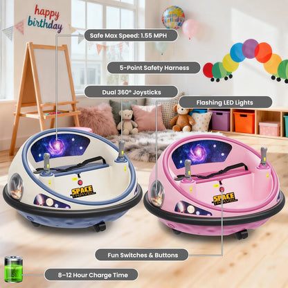 12V Kids Electric Bumper Car for Ages 2–6 | 360° Spin & Remote | Kids Rider