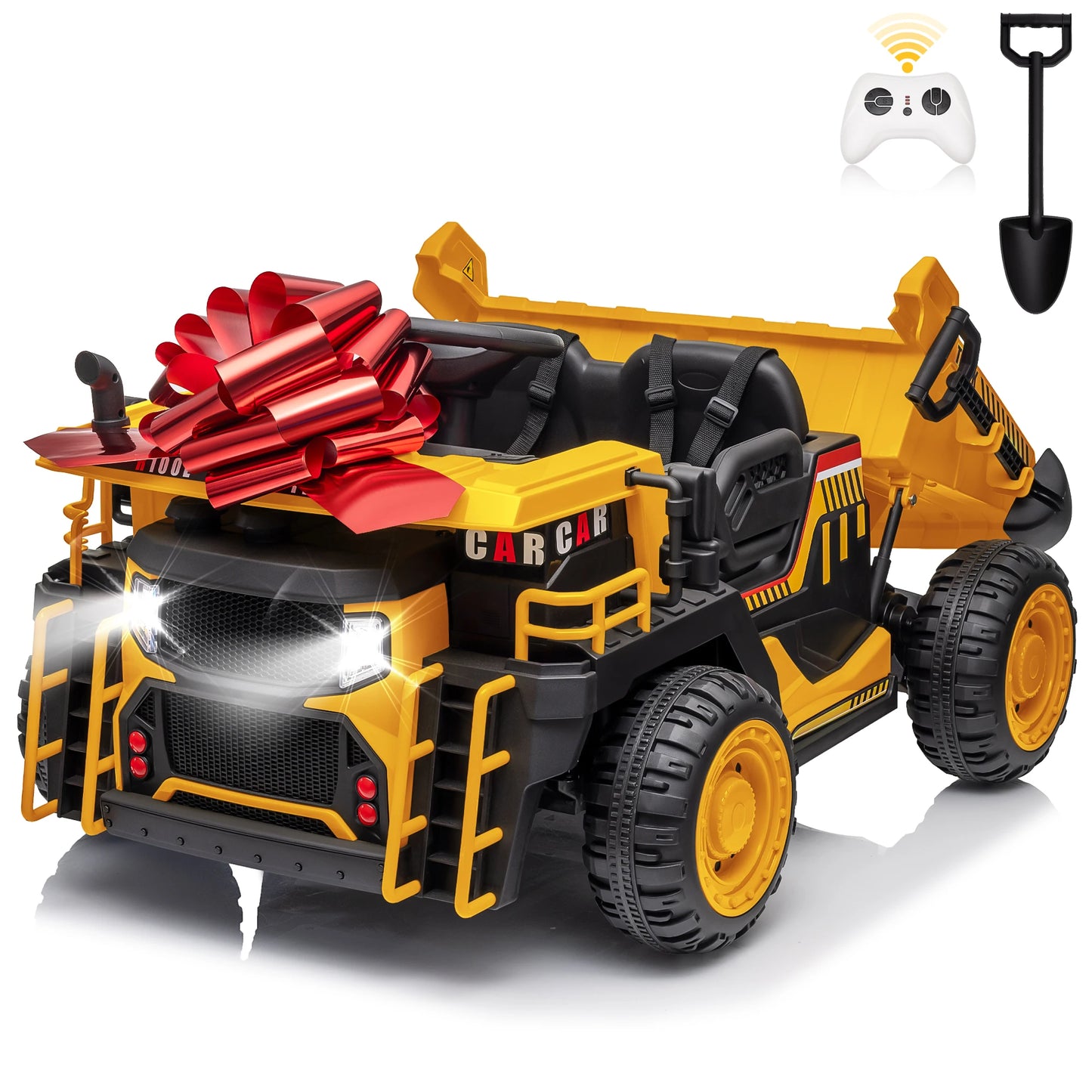24V 2-Seater Kids Dump Truck 400W w/ Remote & Dump Bed& Shovel