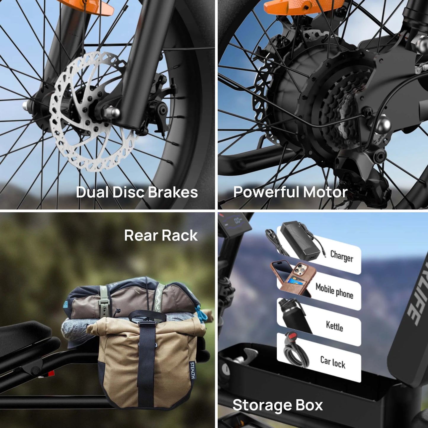 48V 1500W Electric Bike 28MPH 100-Mile Range Fat Tire | Free Shipping