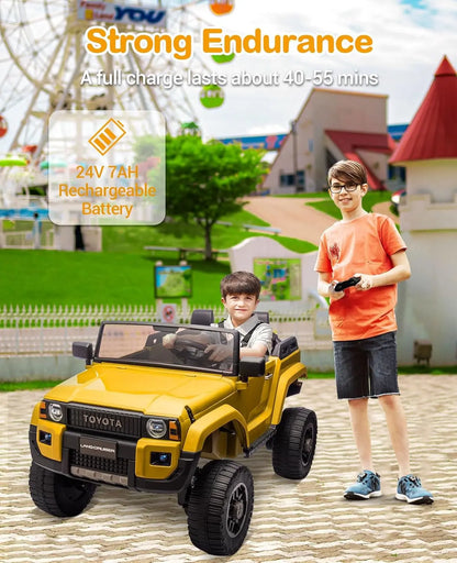24V Toyota Land Cruiser 250 | 2-Seater Kids Ride-On Truck 4 Wheel Drive w/ Parent control | 4×100W Powerful Motors