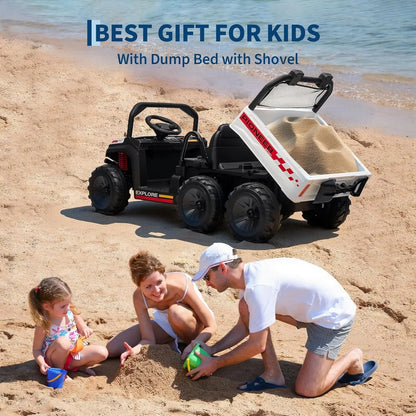 24V 4WD Kids Dump Truck Ride-On | 2-Seater with Remote | Kids Rider(Age: 3-12 Years)