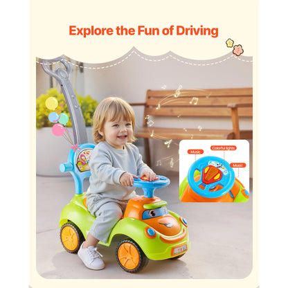 Ride-On Push Car with Parent Handle for Ages 1–3 | Toddler Push Car | Kids Rider