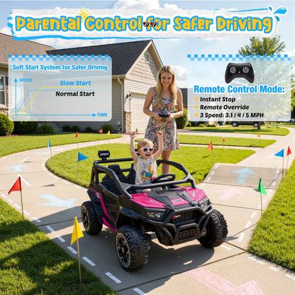 XXL 24V 4WD Off-Road Kids Ride-On UTV W/ Parent Control (70-90 Mins Ride Time)
