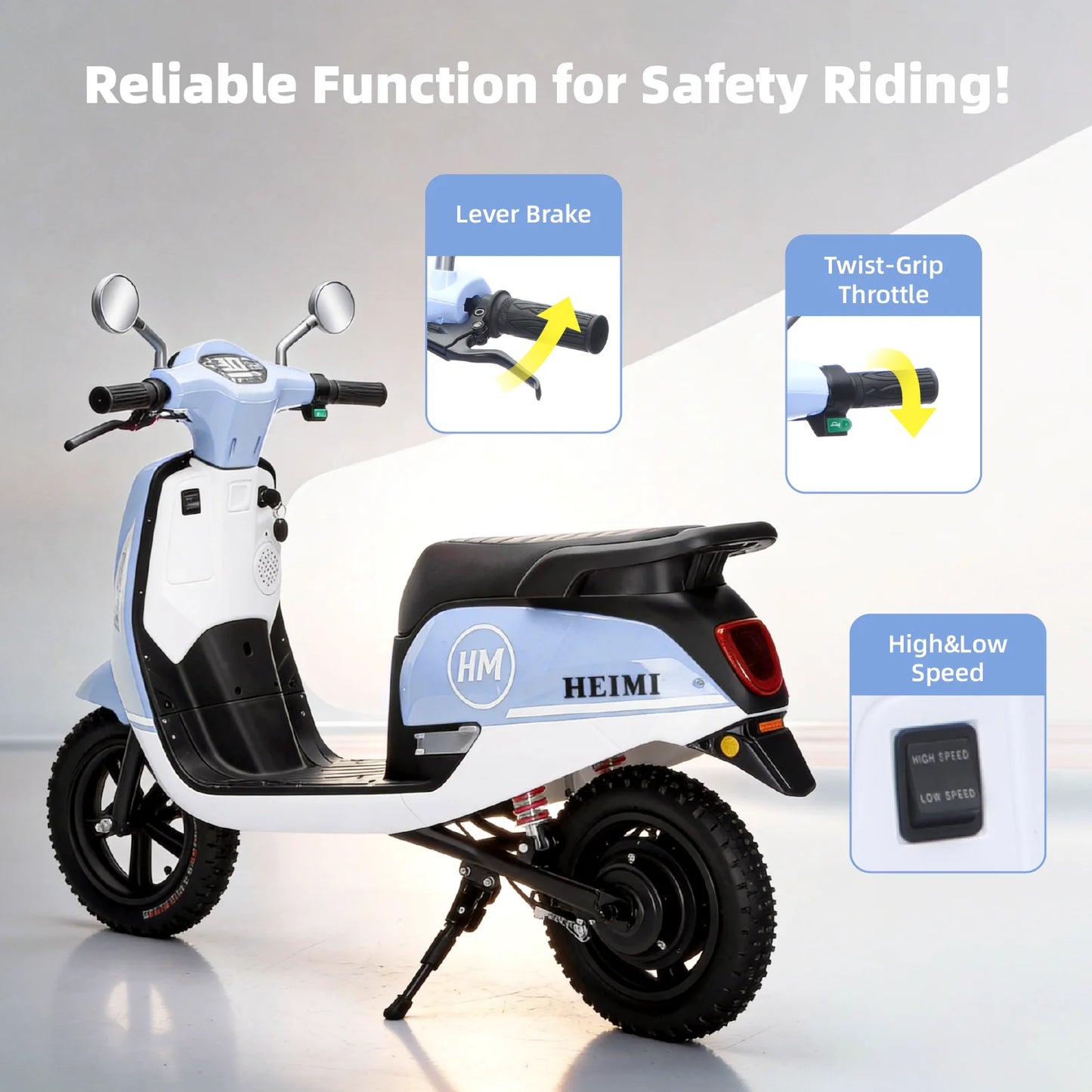 24V Kids Electric Scooter for Ages 6+ | 10 MPH Ride-On Bike | Kids Rider