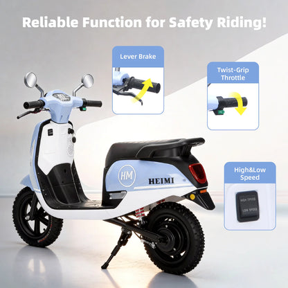 24V Kids Electric Scooter for Ages 6+ | 10 MPH Ride-On Bike | Kids Rider