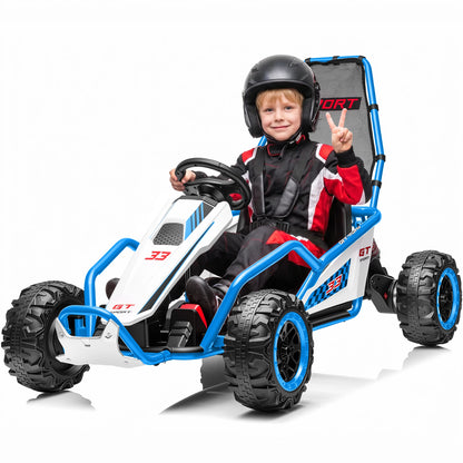 24V 400W Kids Electric Racing Go Kart Off-Road Ride On Car with Shock Absorber