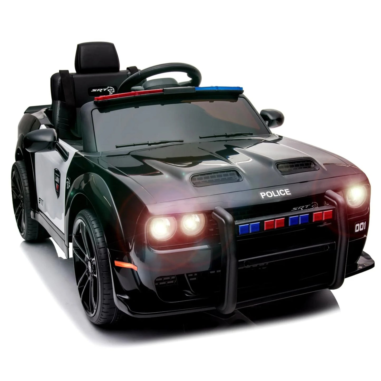 12V Kids Electric Ride-On Police Car with Remote & LED | Kids Rider(Recommended Age - 3-6 Years)