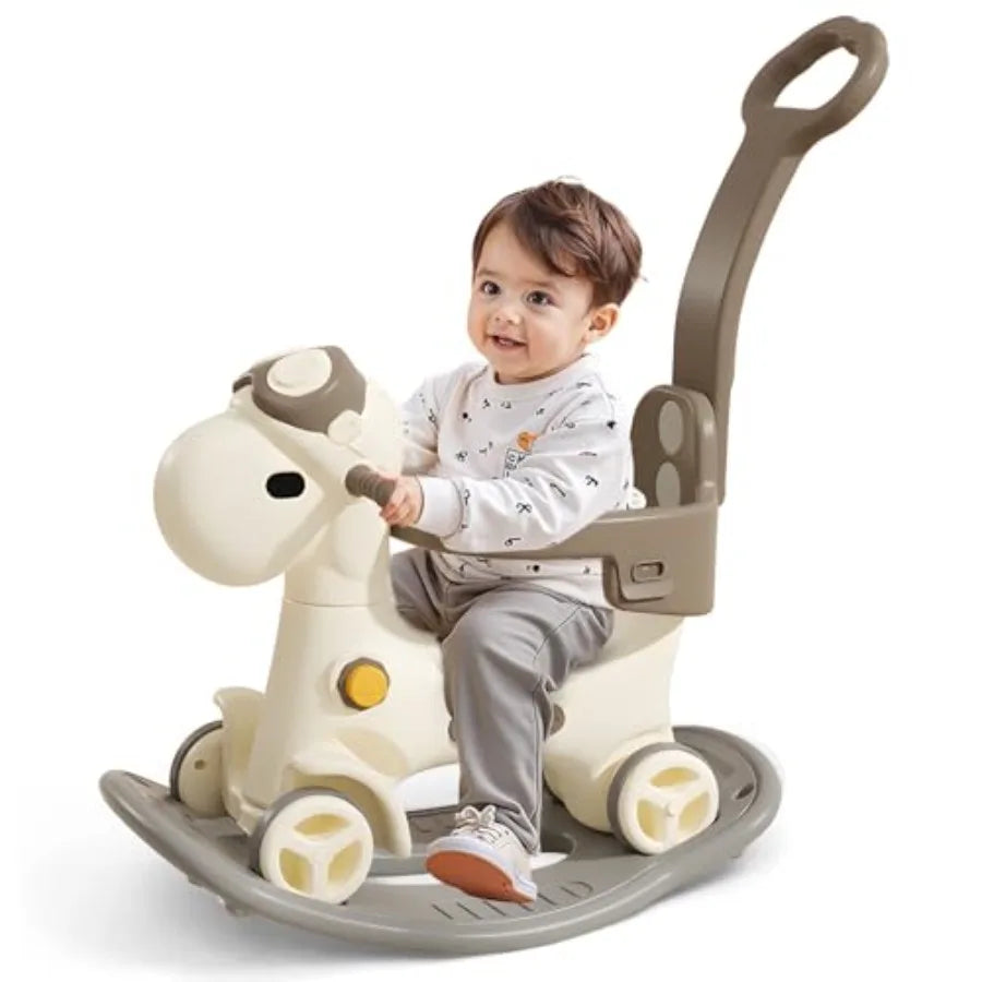 4-in-1 Toddler Rocking Horse | Ride-On, Push Car & Balance Toy | Kids Rider
